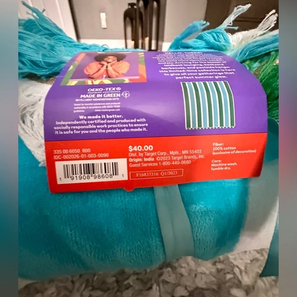 RARE Tabitha Brown x Target NWT Beach Towel for Two (2 towels)